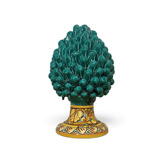 pigna verde in maiolica di caltagirone