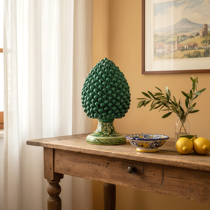 pigna verde maiolica siciliana