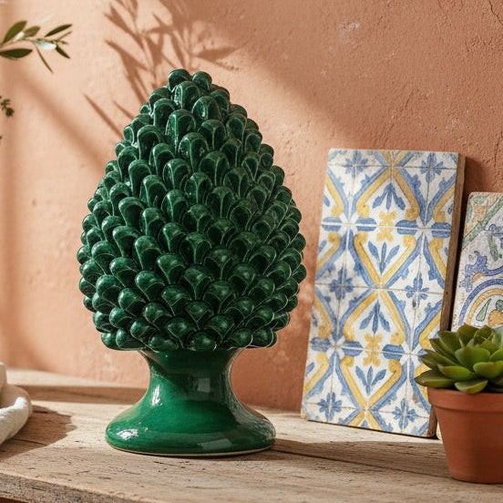 pigna grande in ceramica di caltagirone