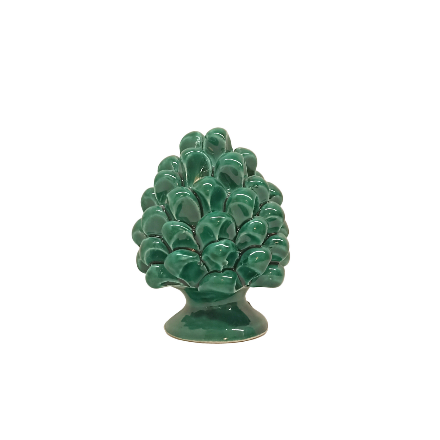 pignetta verde in ceramica di caltagirone