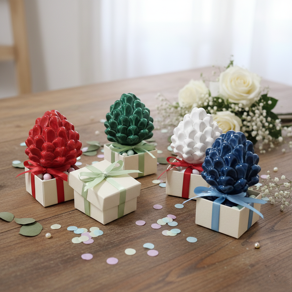 pigne di caltagirone per bomboniera