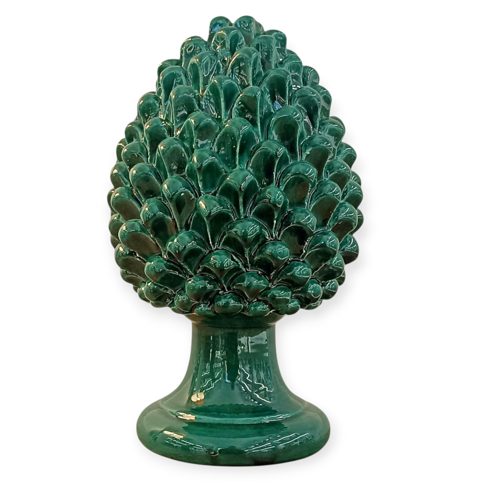 pigna verde in maiolica siciliana