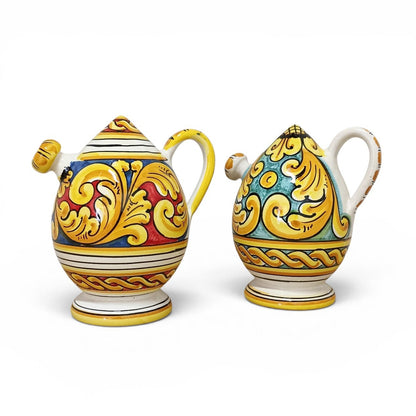 pitcher in majolica from caltagirone