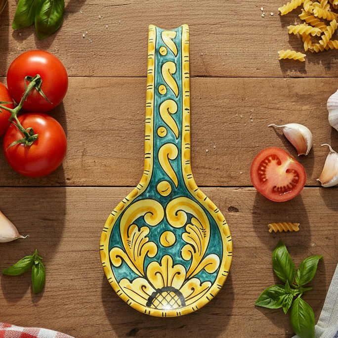 poggia mestolo siciliano maiolica siciliana