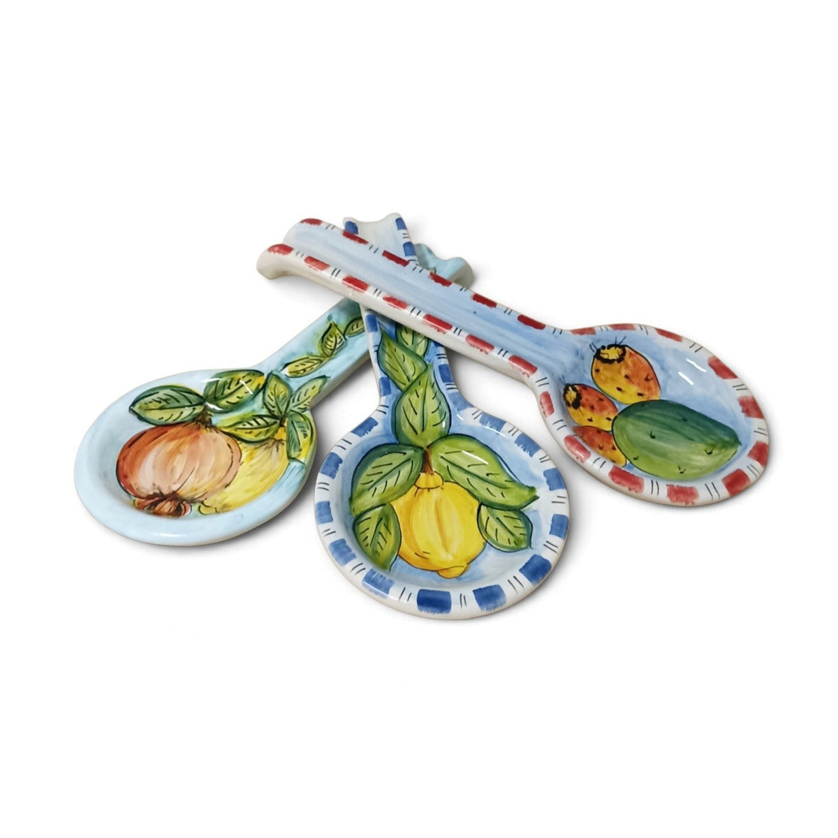 poggia mestolo maiolica caltagirone