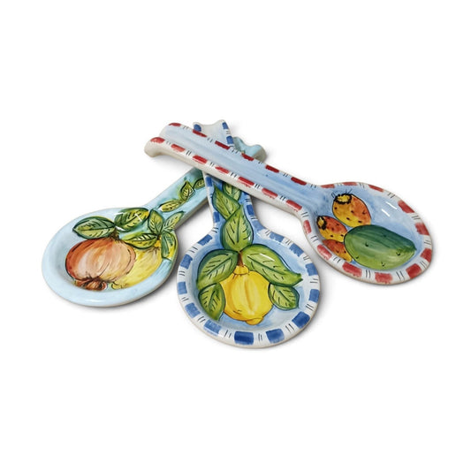 poggia mestolo maiolica caltagirone