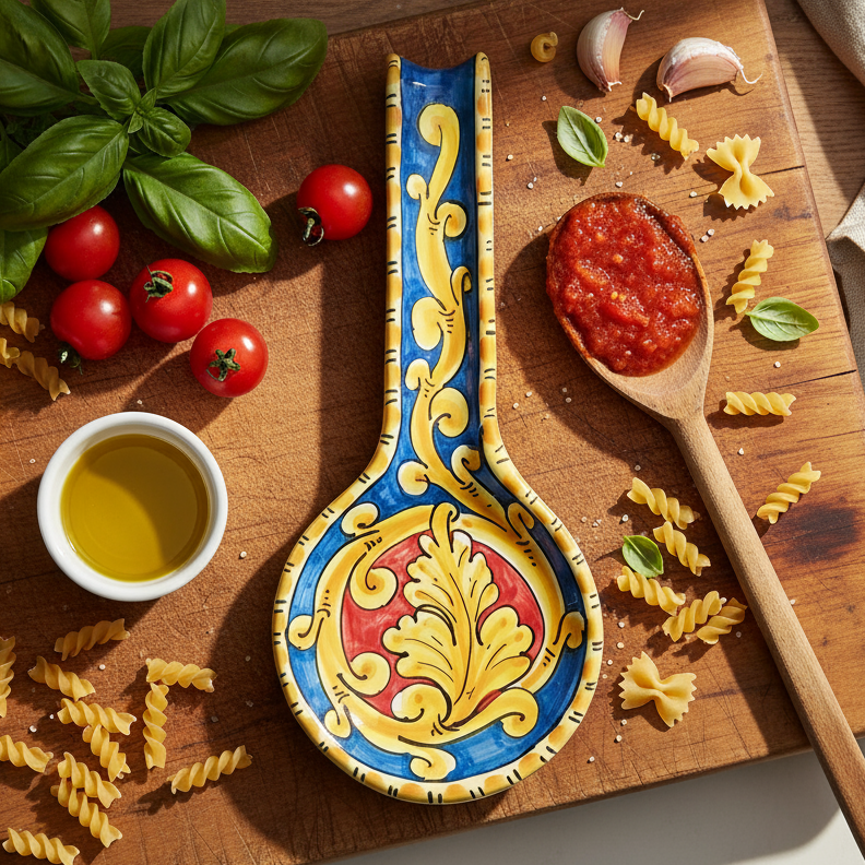 poggia cucchiaio in ceramica