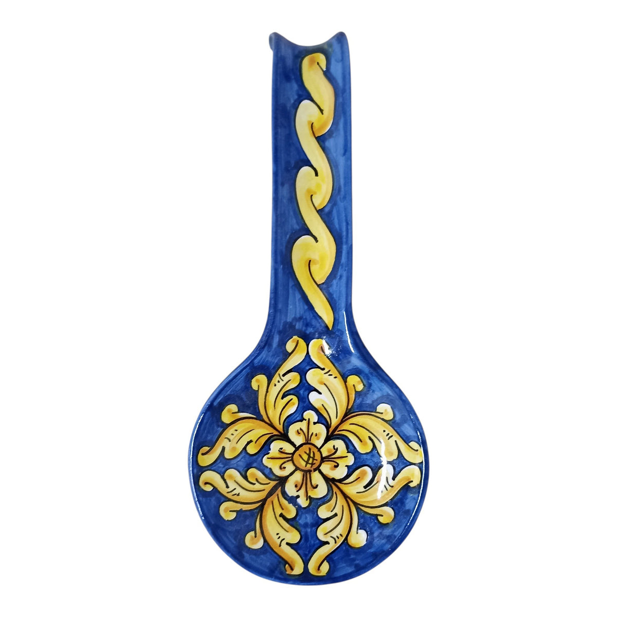 poggiamestolo in maiolica di caltagirone