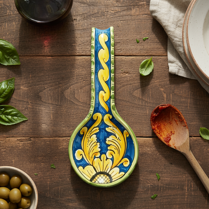 poggiamestolo in ceramica di caltagirone