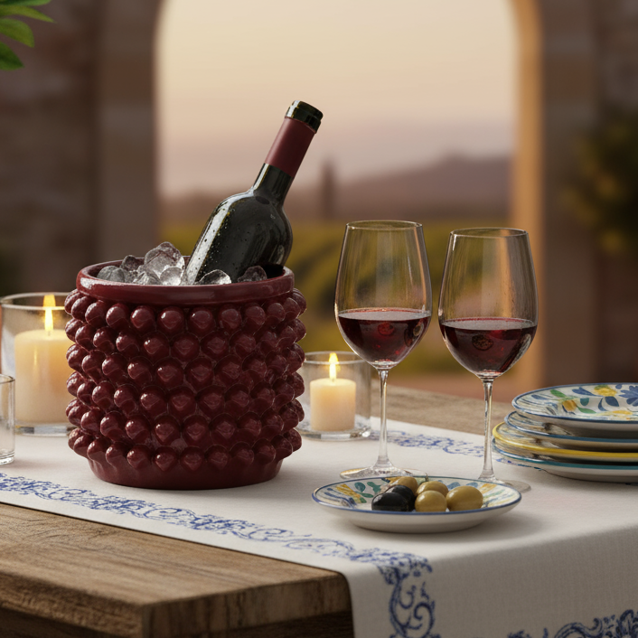 vaso pigna maiolica siciliana