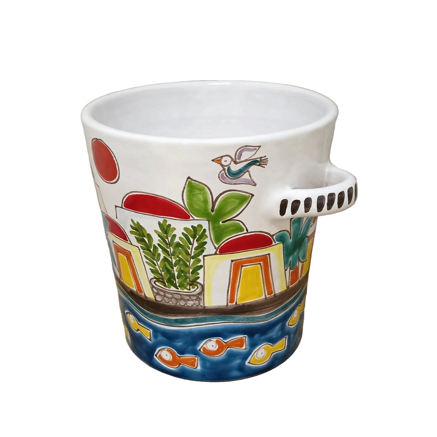 porta bottiglie in maiolica