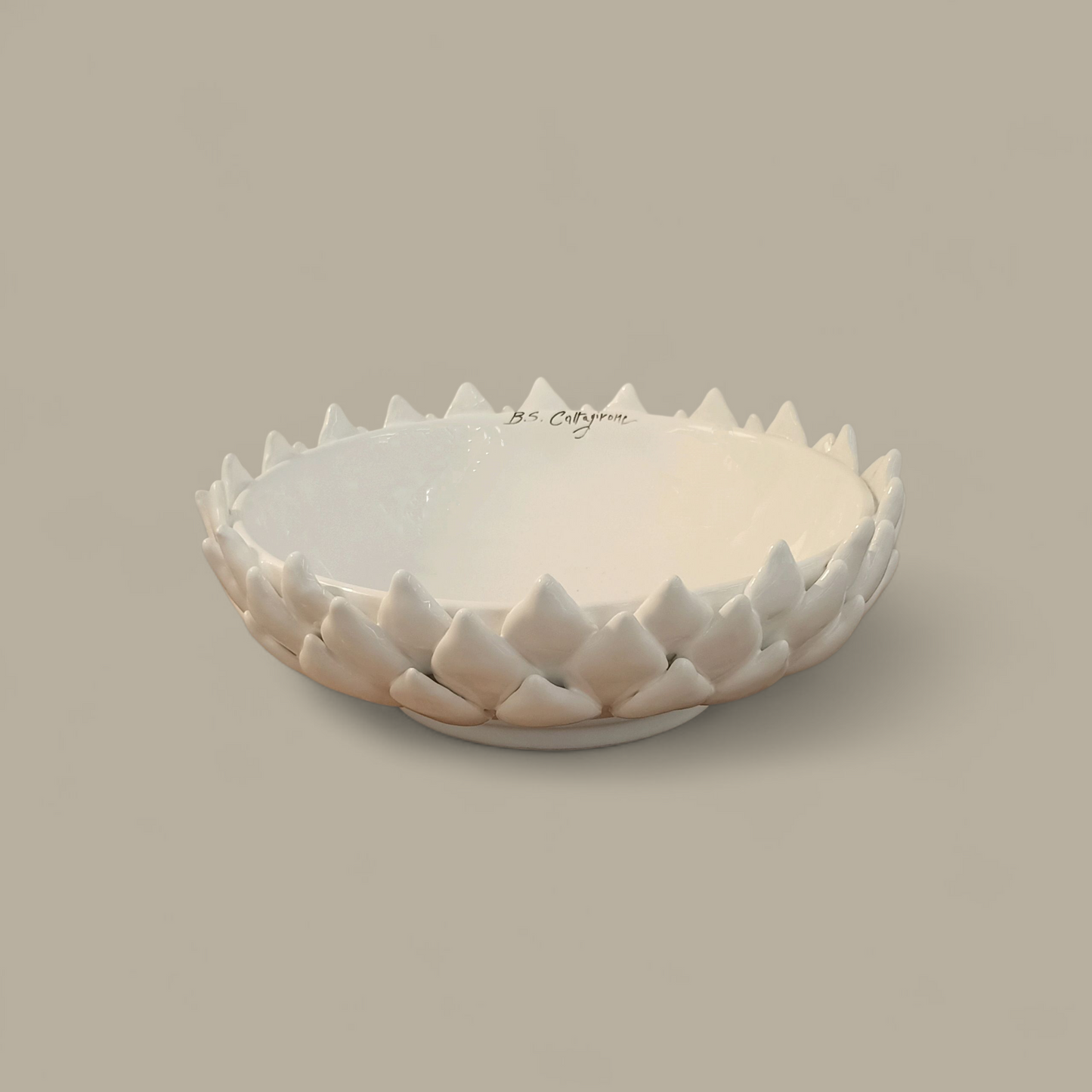 porta caramelle in porcellana bianca