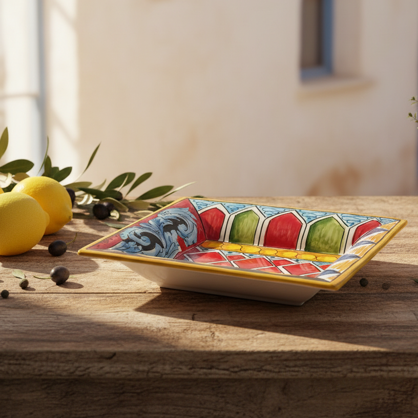 porta chiavi in porcellana decorata