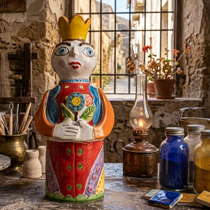 porta candela ceramica colorata