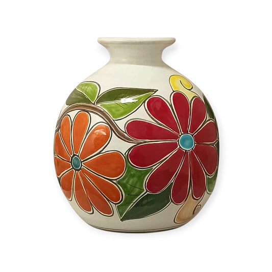 porta fiori decorato ceramica