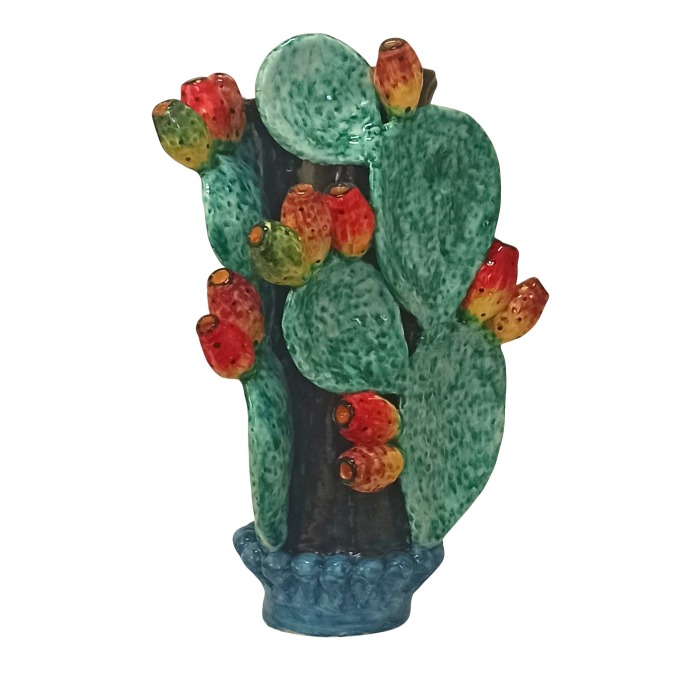 vaso porta fiori in maiolica siciliana 