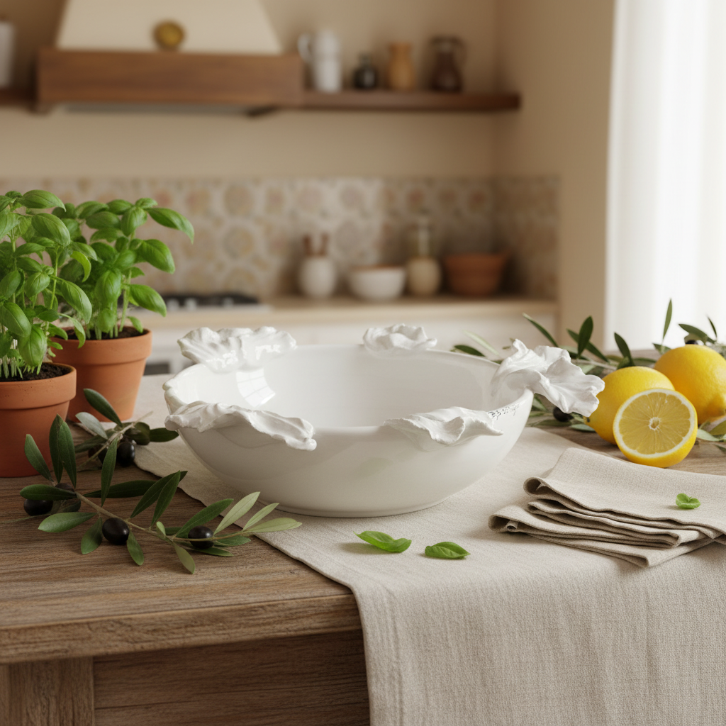 porta frutta a forma di pesce in ceramica