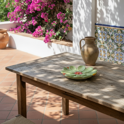 Centrotavola Pale di Ficod'India 27cm Artigianato Siciliano di Caltagirone