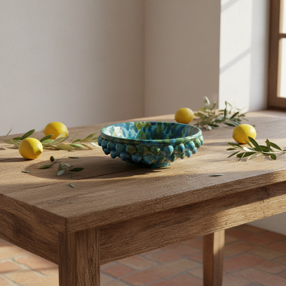 Centrotavola Pigna 24cm in Ceramica Siciliana di Santo Stefano di Camastra