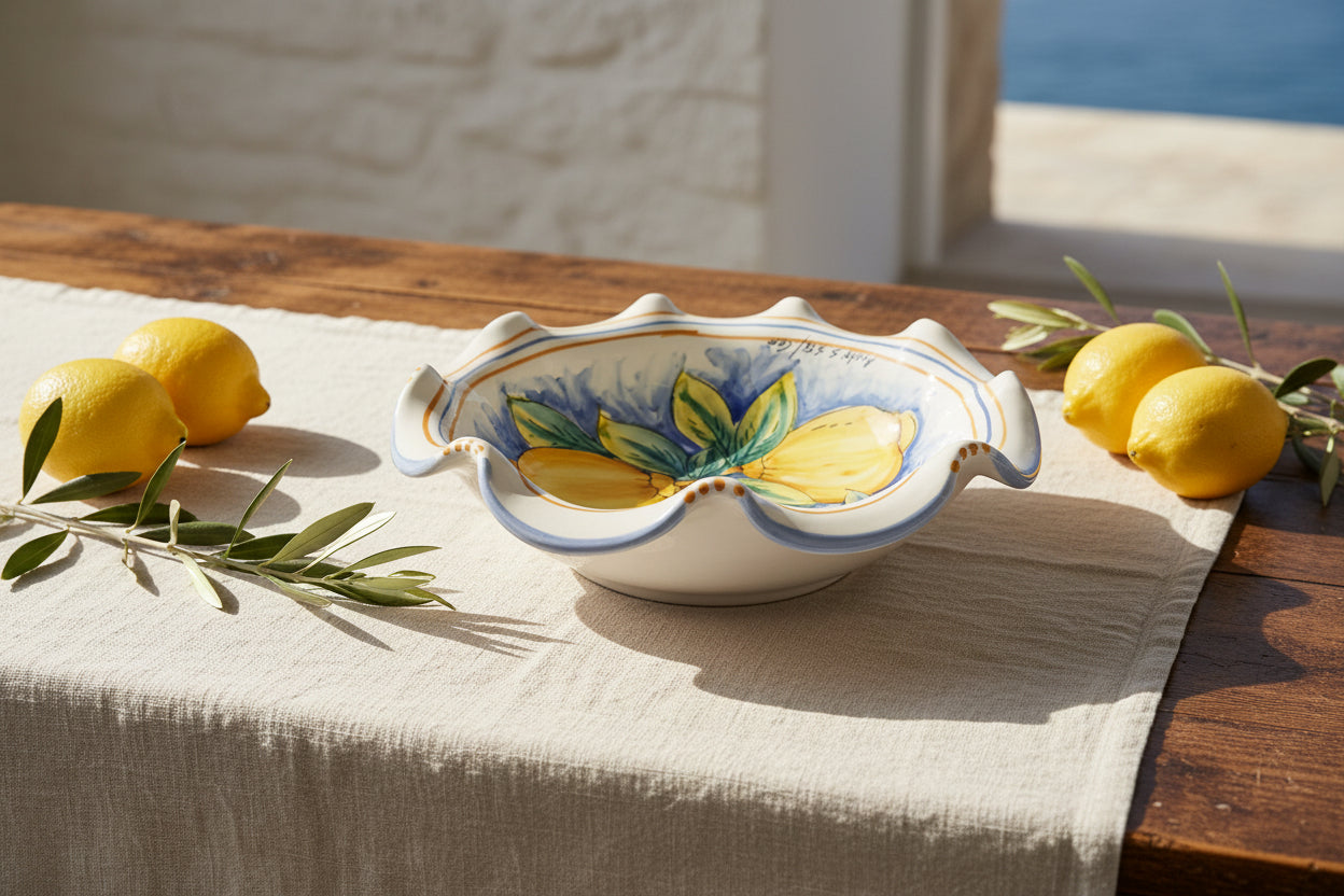 porta frutta artigianale in maiolica
