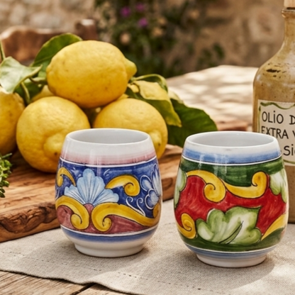 porta spazzolini in ceramica