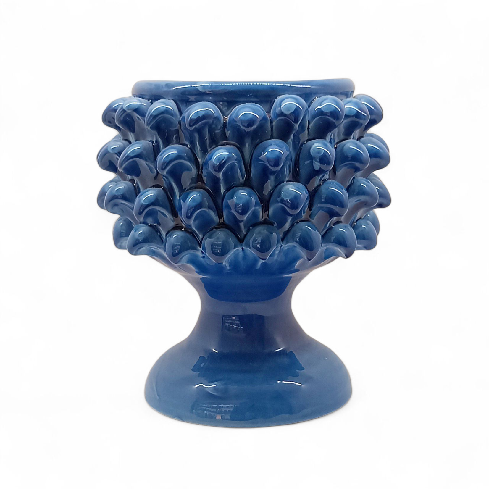 porta vaso pigna aperta di caltagirone