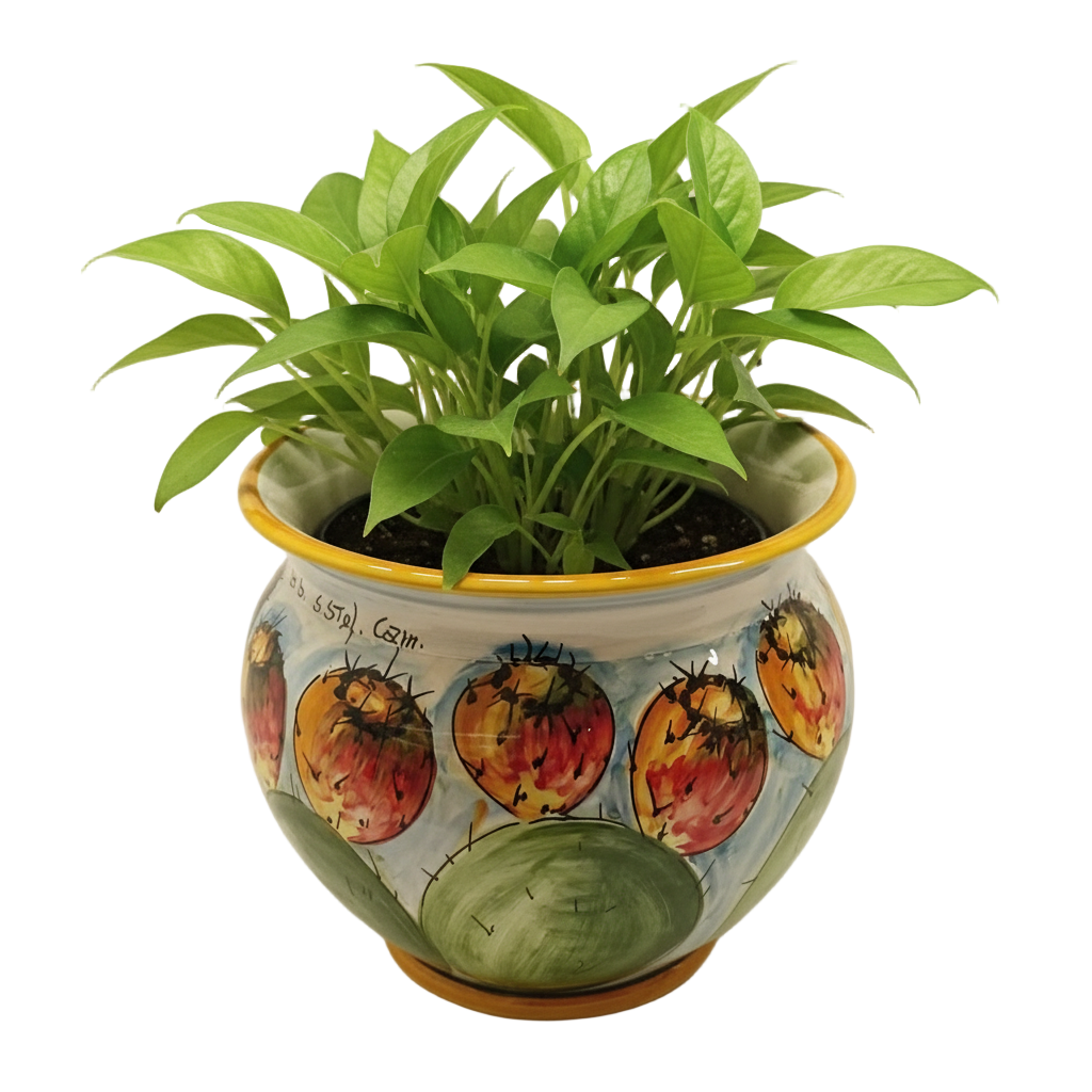 porta vaso in maiolica