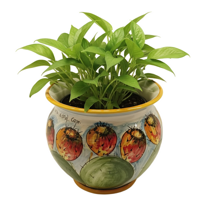 porta vaso in maiolica