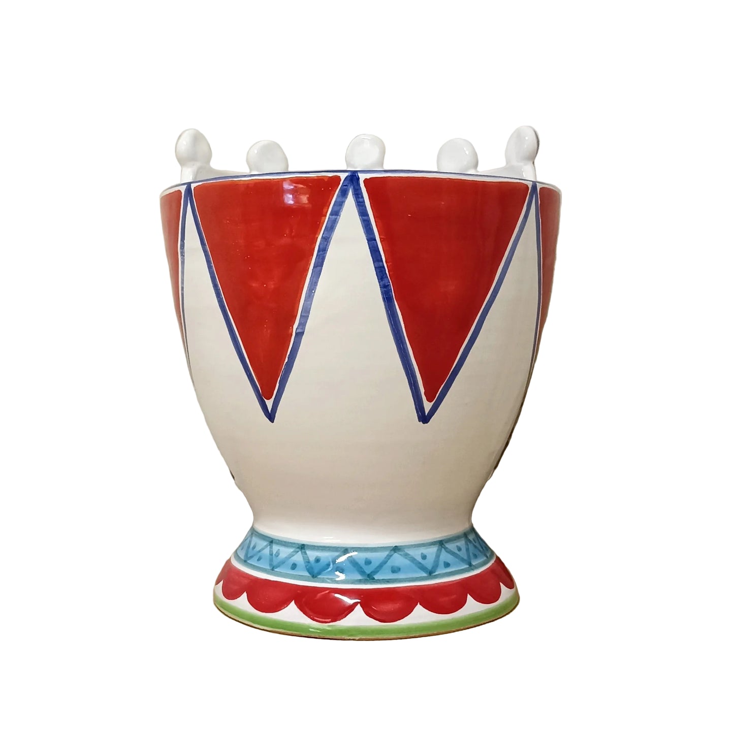 porta vasi colorati in maiolica