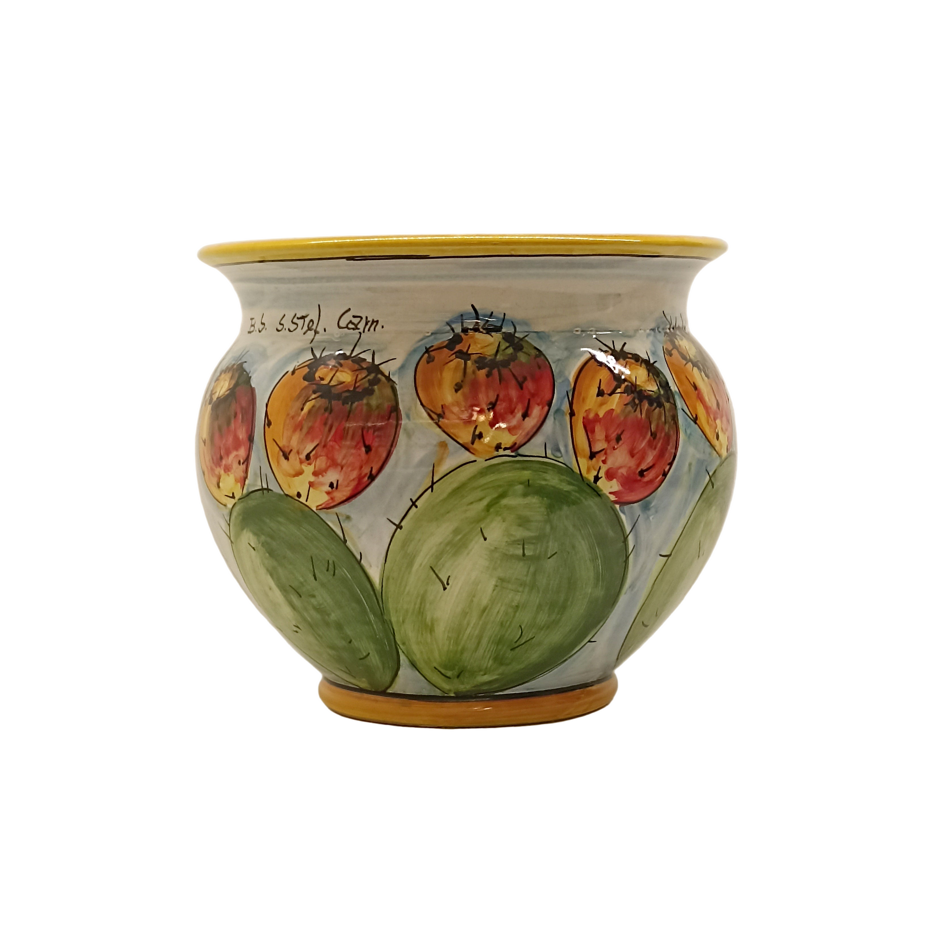 porta piantina in ceramica artigianale di sicilia