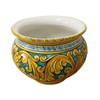 vaso per piante in ceramica di caltagirone