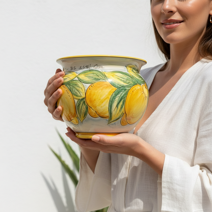 porta vaso in maiolica