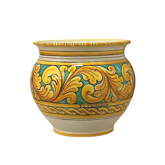 porta vaso in ceramica di Caltagirone