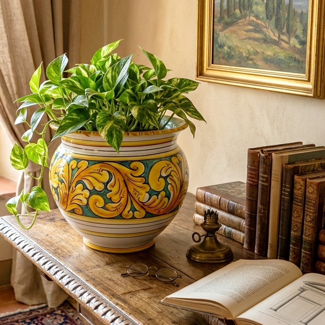 porta vaso in ceramica