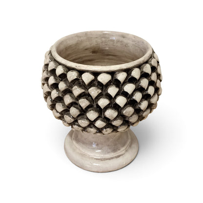 porta vaso mezza pigna ceramica caltagirone