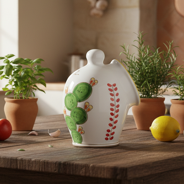 Portasale in Maiolica di Siciliana