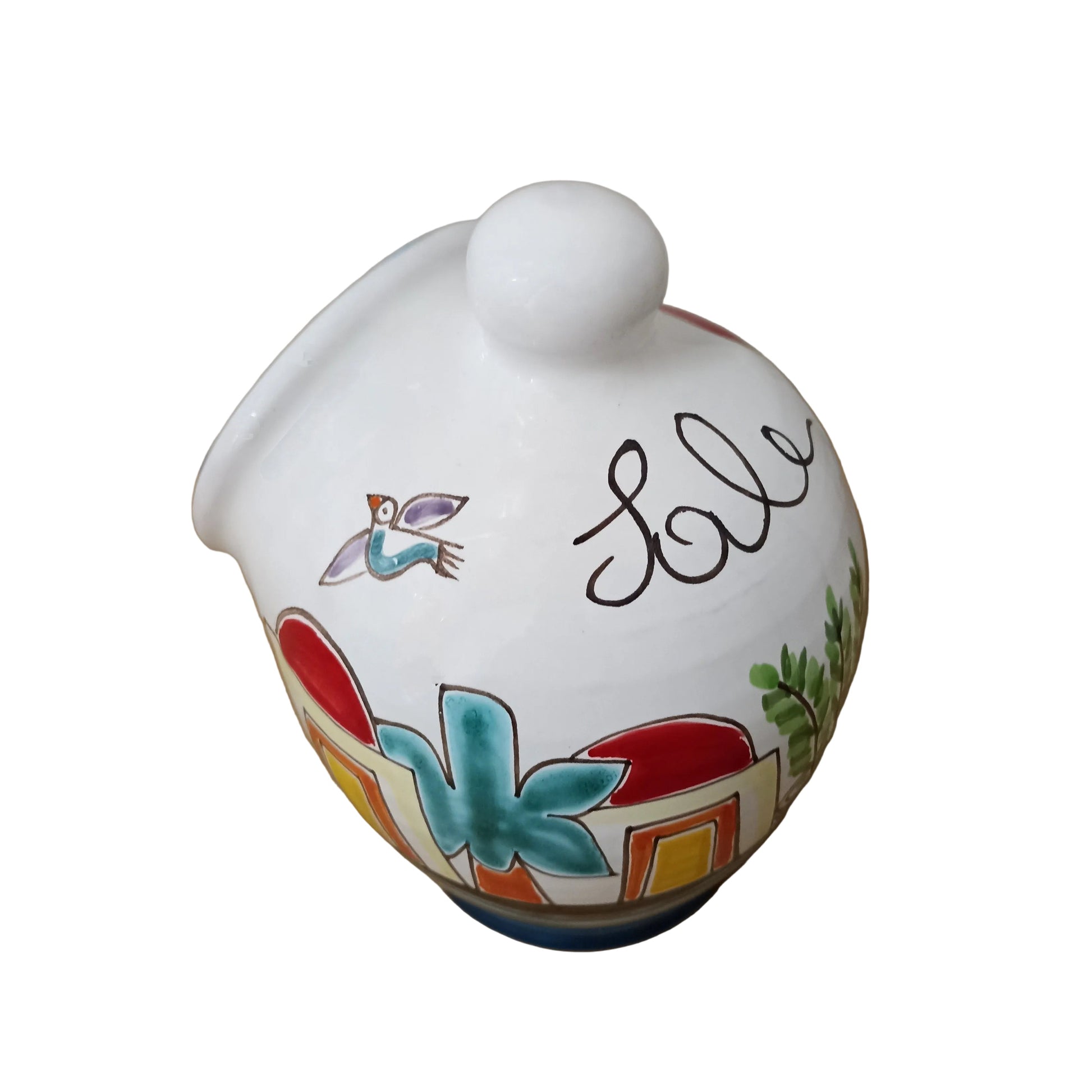 saliera trapanese in ceramica