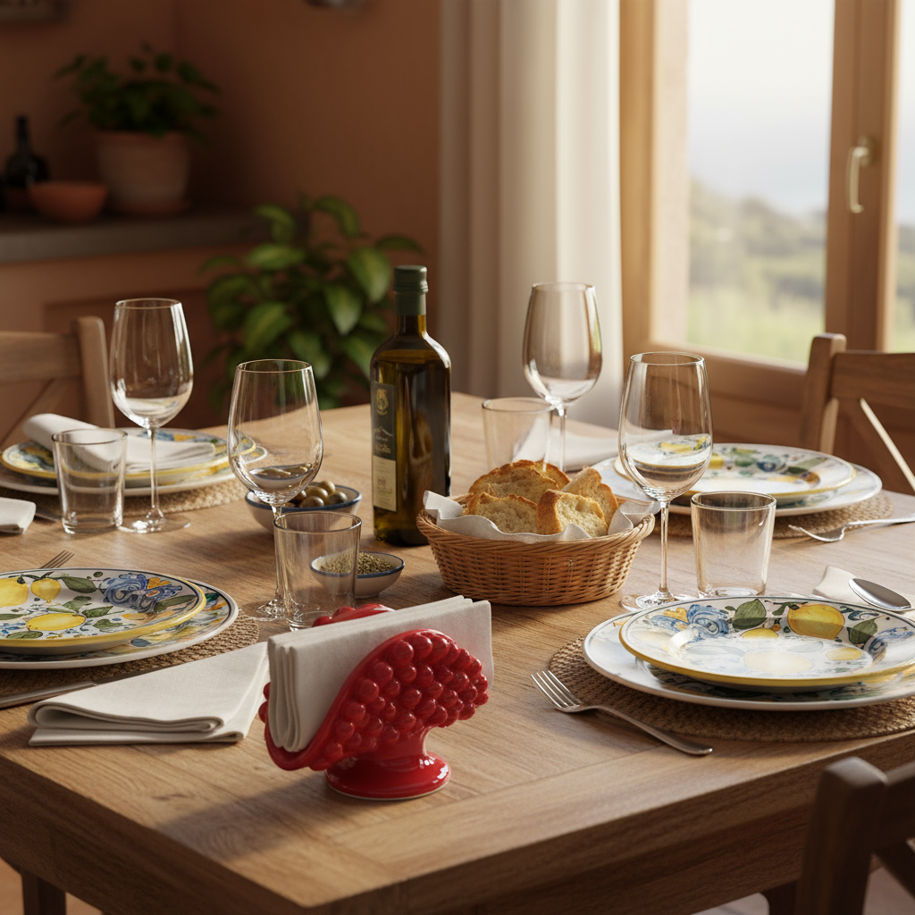 porta tovaglioli in ceramica