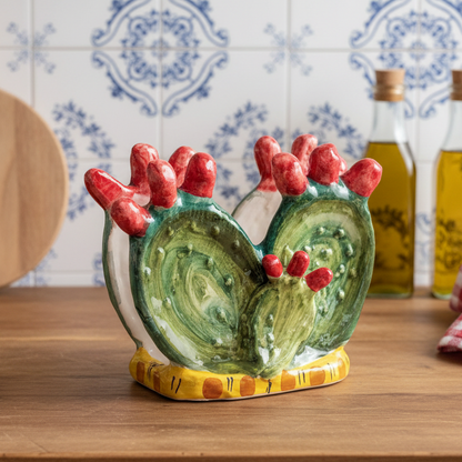 porta tovaglioli in ceramica di sicilia