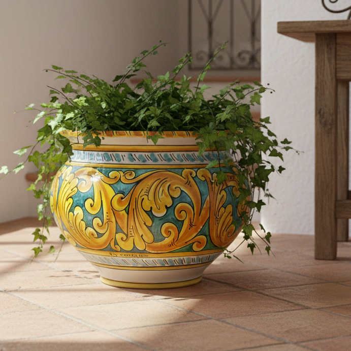 vaso in ceramica di caltagirone