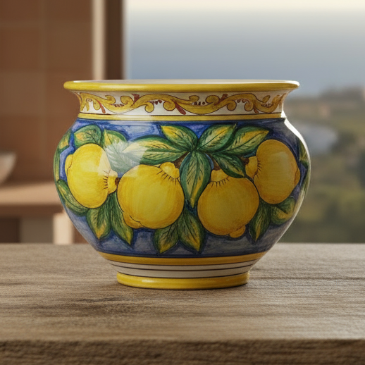 porta pianta in maiolica