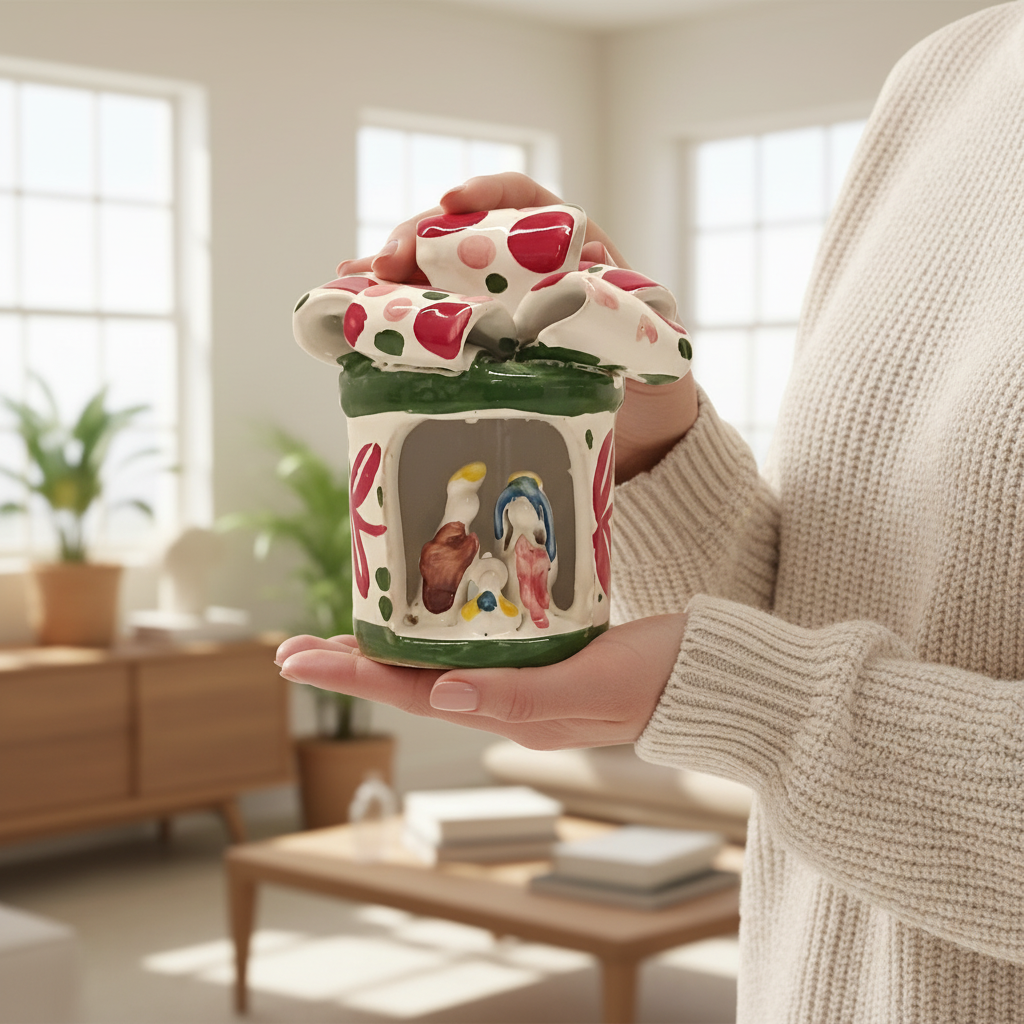 presepe in ceramica thun