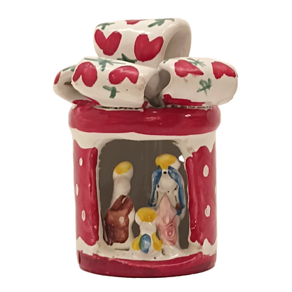 presepe in ceramica thun decorato