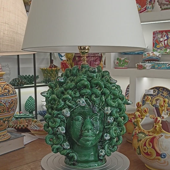 lampada medusa in maiolica 