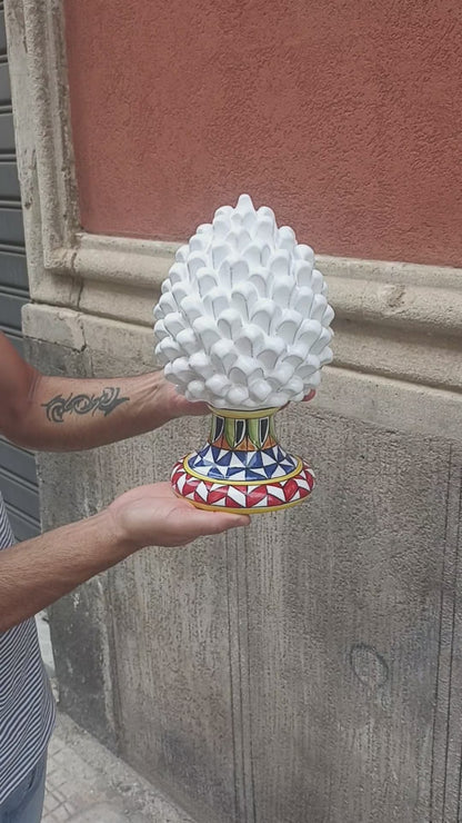 pigna in pregiata maiolica siciliana