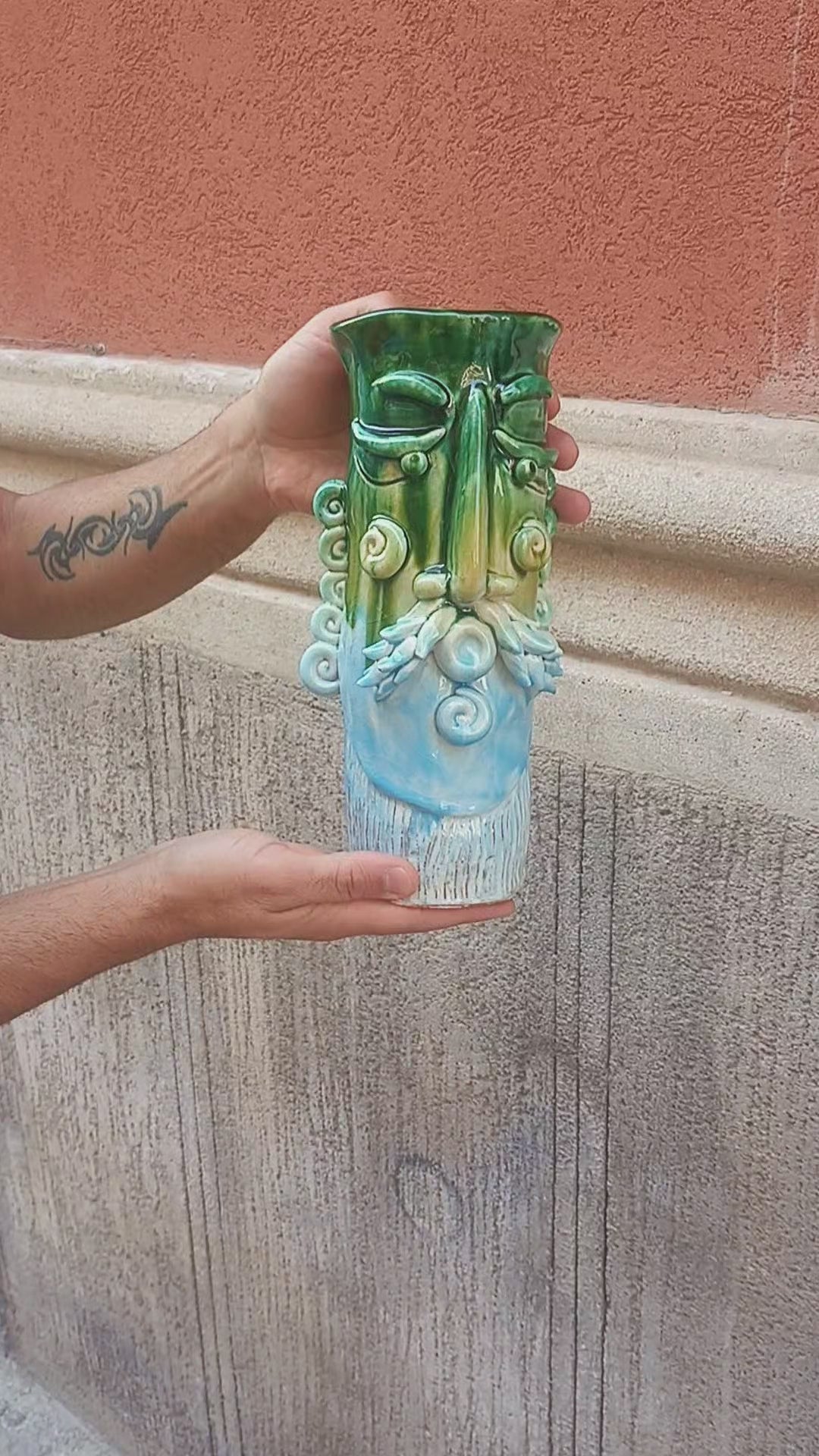 testa siciliana in ceramica fatta a mano