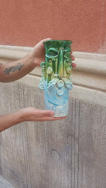 testa siciliana in ceramica fatta a mano