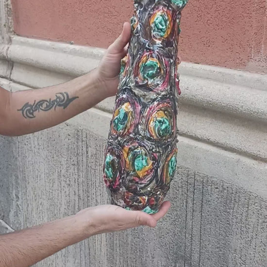 vaso porta fiori maiolica siciliana