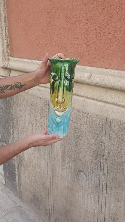 Il Pensatore in Maiolica Siciliana di Sciacca - Collezione "Al Saqqah"