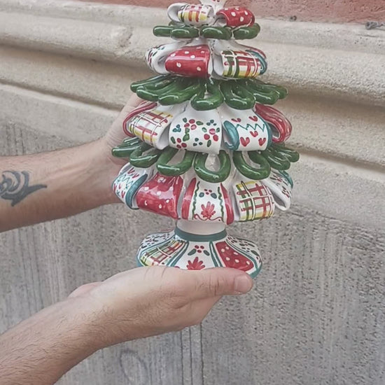 albero di natale  in maiolica di sicilia
